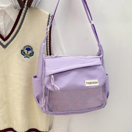 Black Solid One Handle Sling Bag