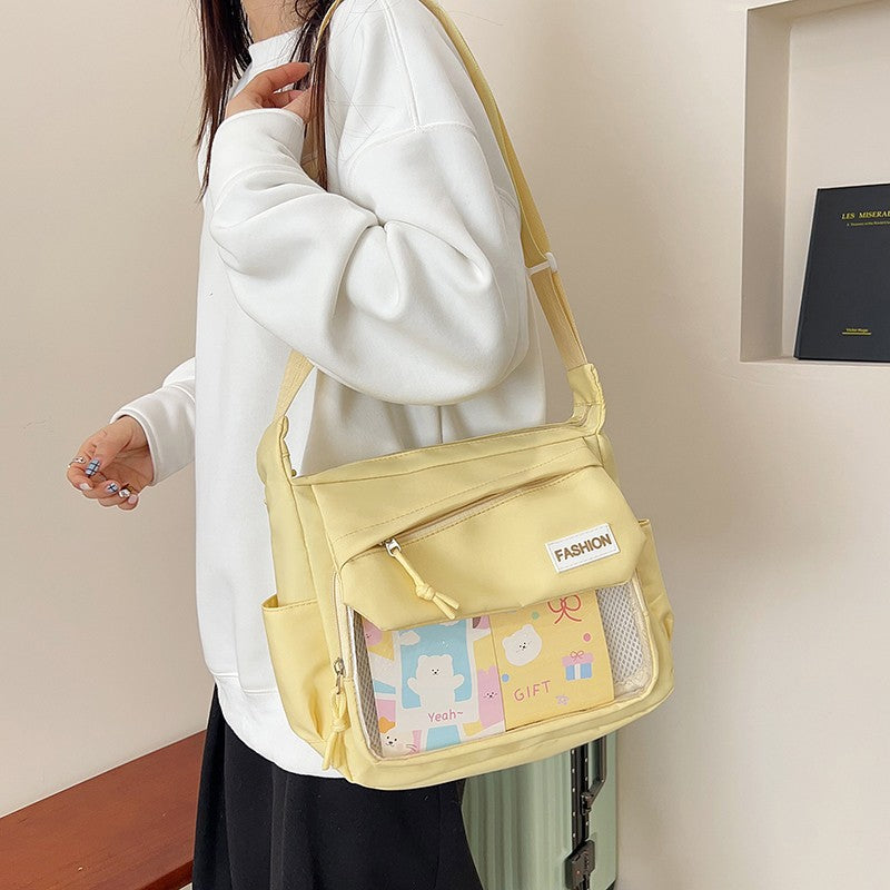 Black Solid One Handle Sling Bag
