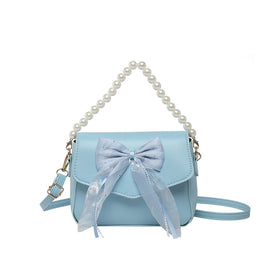 PU Bow Detail Structured Sling Bag