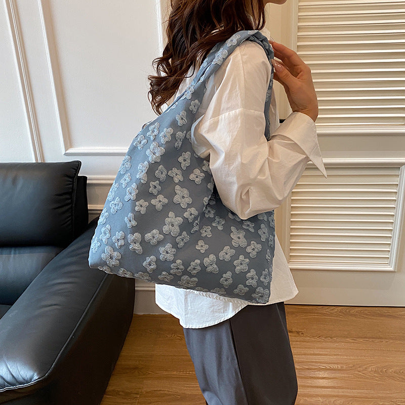 Floral Embellished Bucket Shoulder Bag