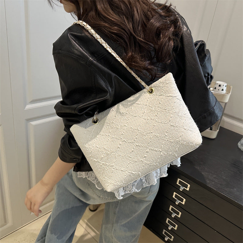 Textured Structured Shoulder Bag