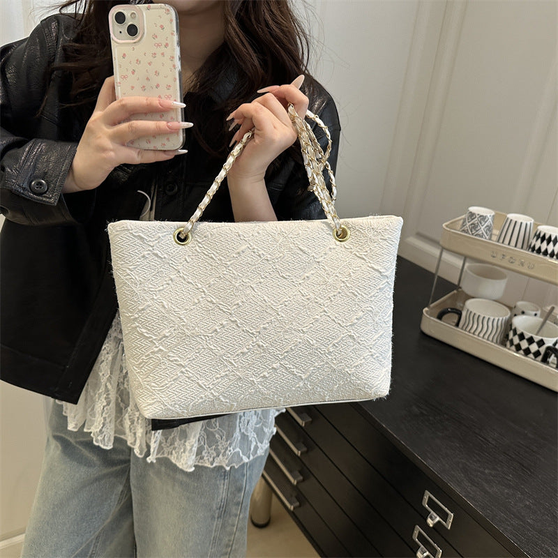 Textured Structured Shoulder Bag