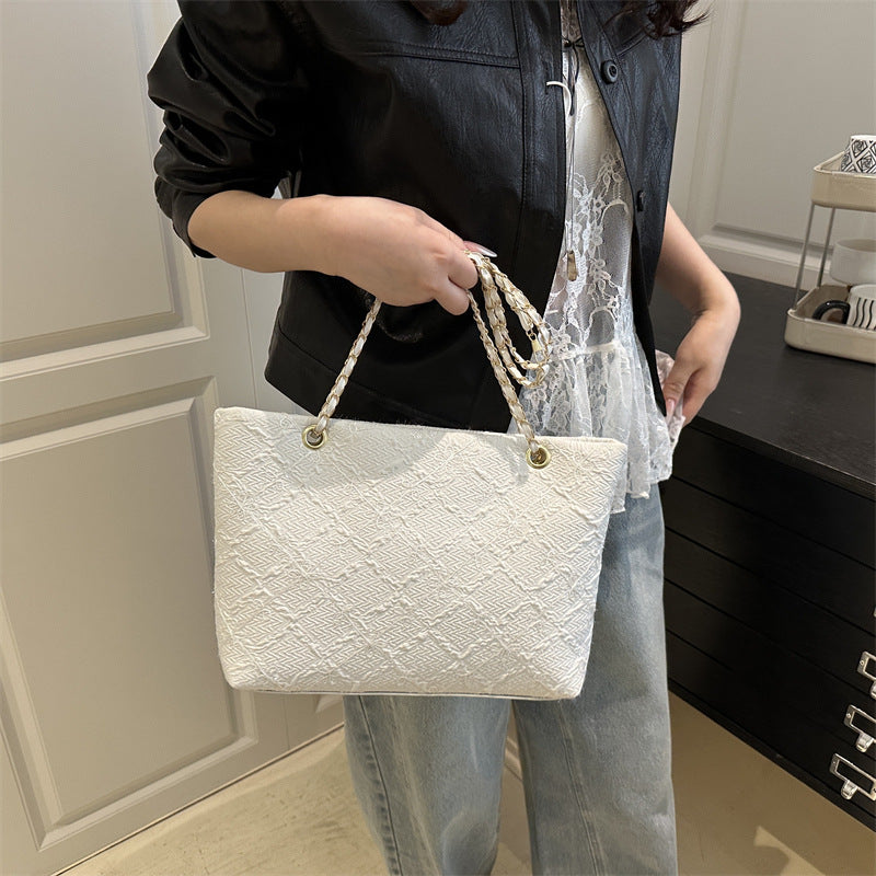 Textured Structured Shoulder Bag