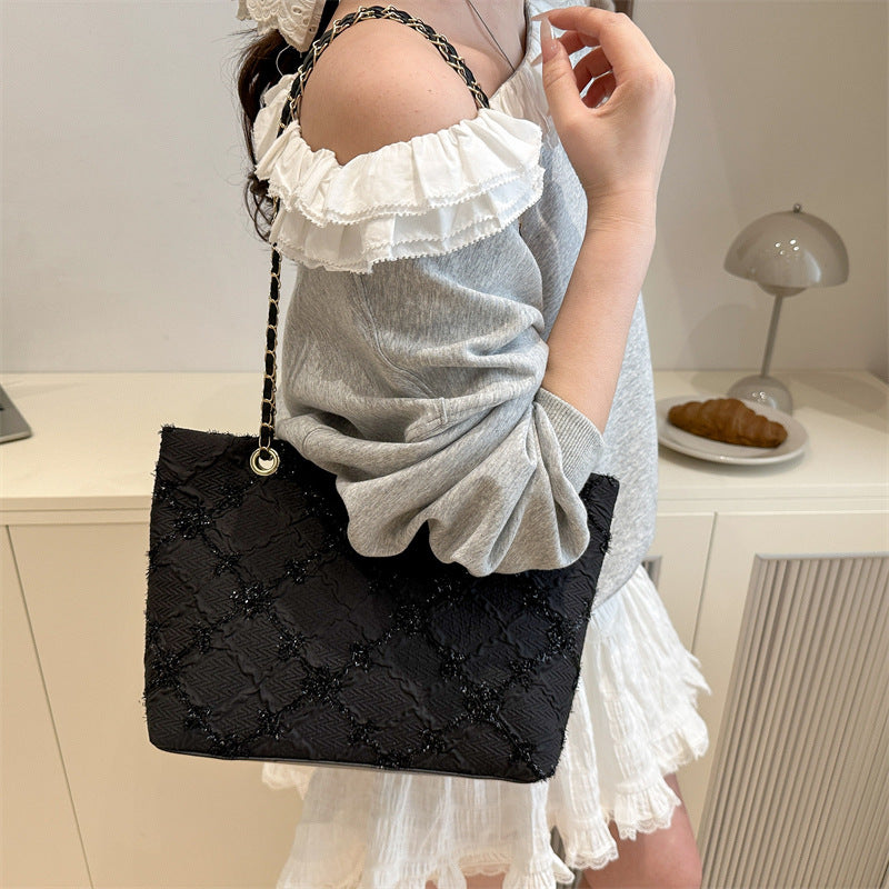 Textured Bucket Shoulder Bag