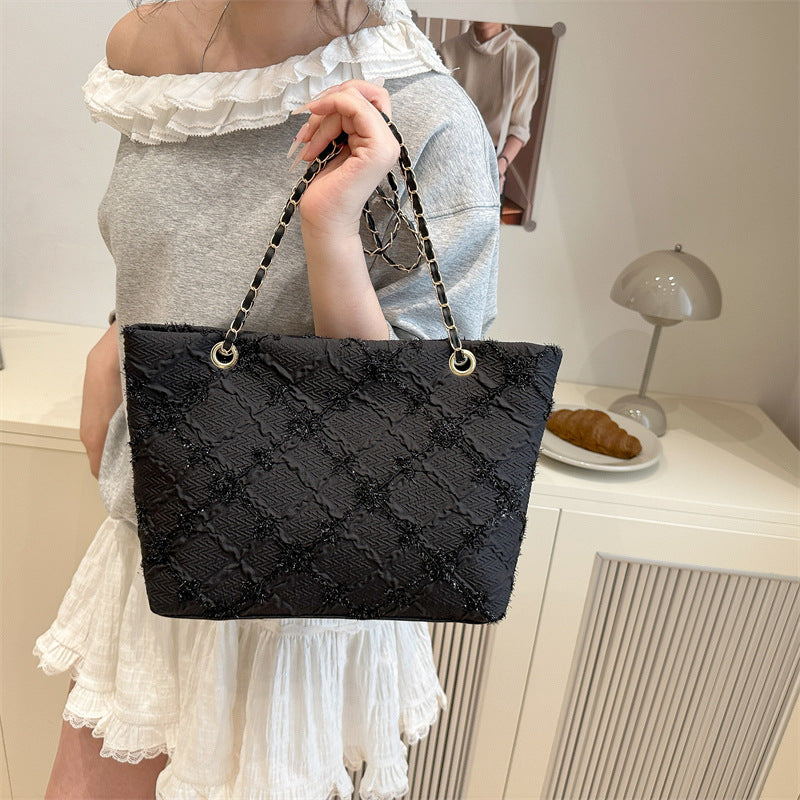 Textured Bucket Shoulder Bag
