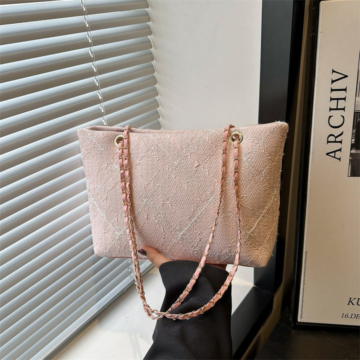 Textured Structured Shoulder Bag