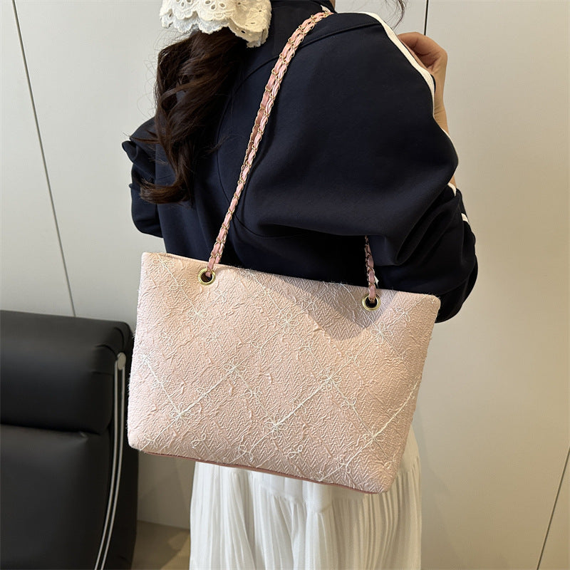 Textured Structured Shoulder Bag