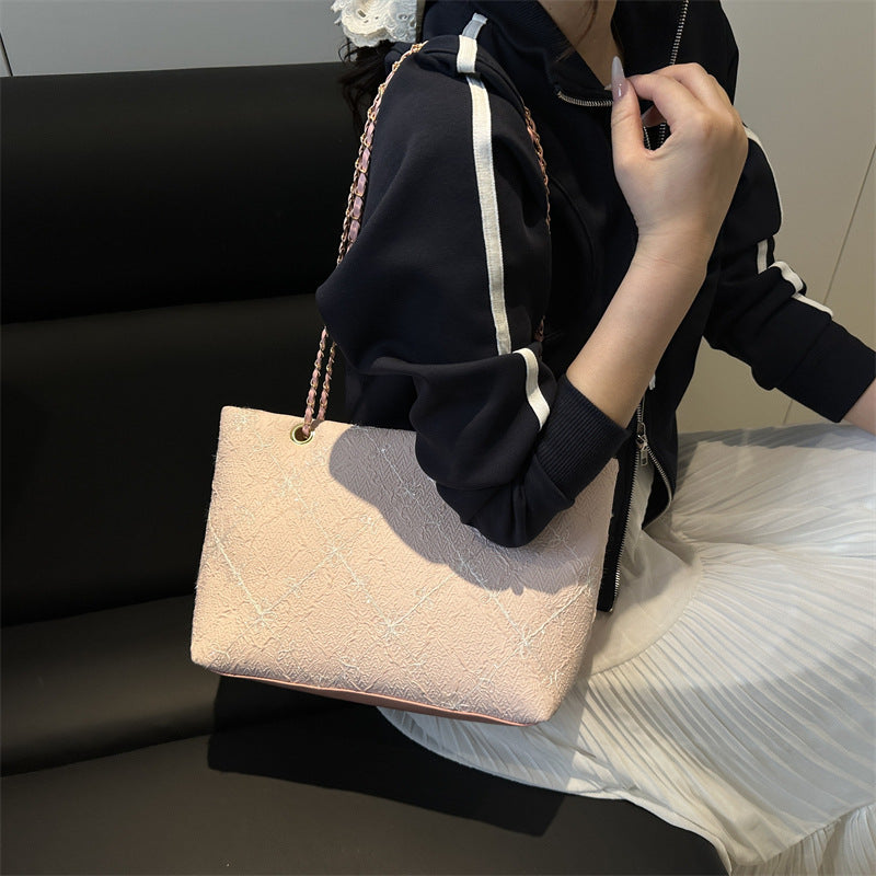 Textured Structured Shoulder Bag