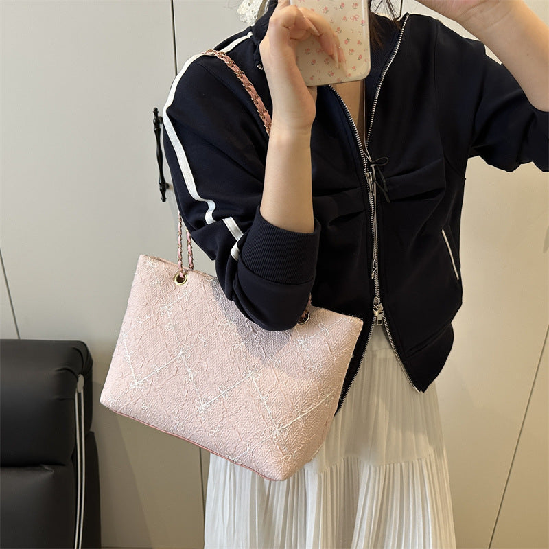 Textured Structured Shoulder Bag