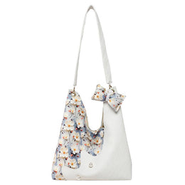 Black Printed One Handle Handheld Bag