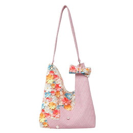 Black Printed One Handle Handheld Bag