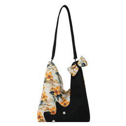 Black Printed One Handle Handheld Bag