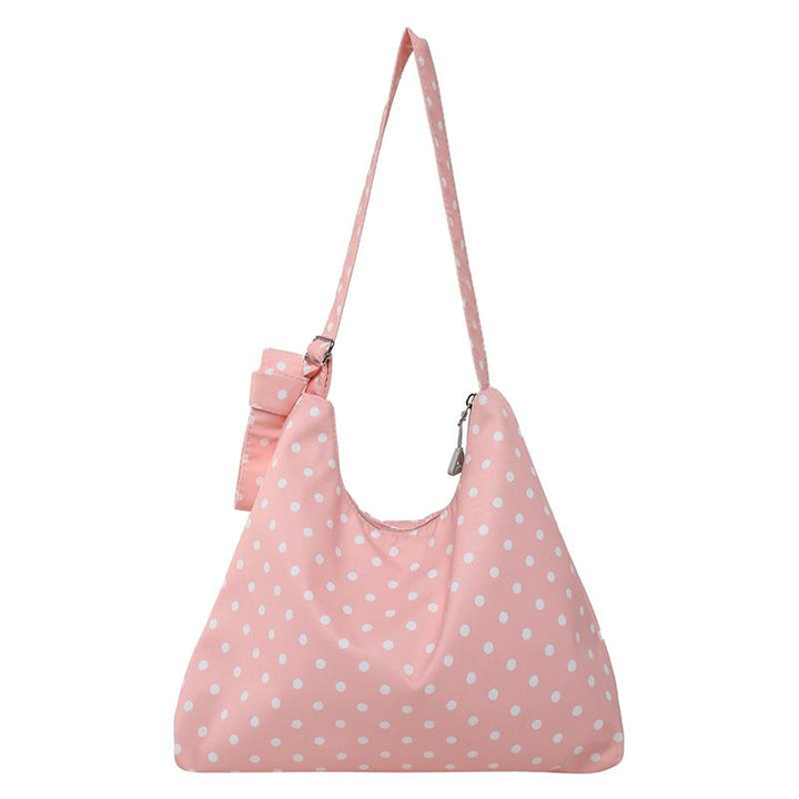 Black Printed One Handle Hobo Bag