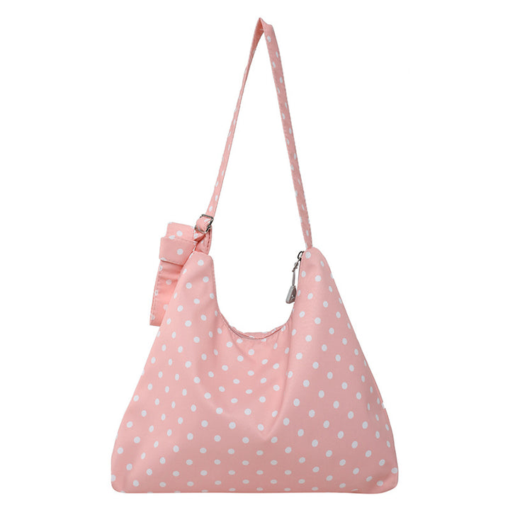 Black Printed One Handle Hobo Bag