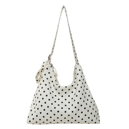 Black Printed One Handle Hobo Bag