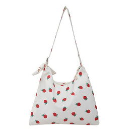 Black Printed One Handle Hobo Bag