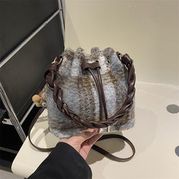 Checked Swagger Sling Bag with Applique