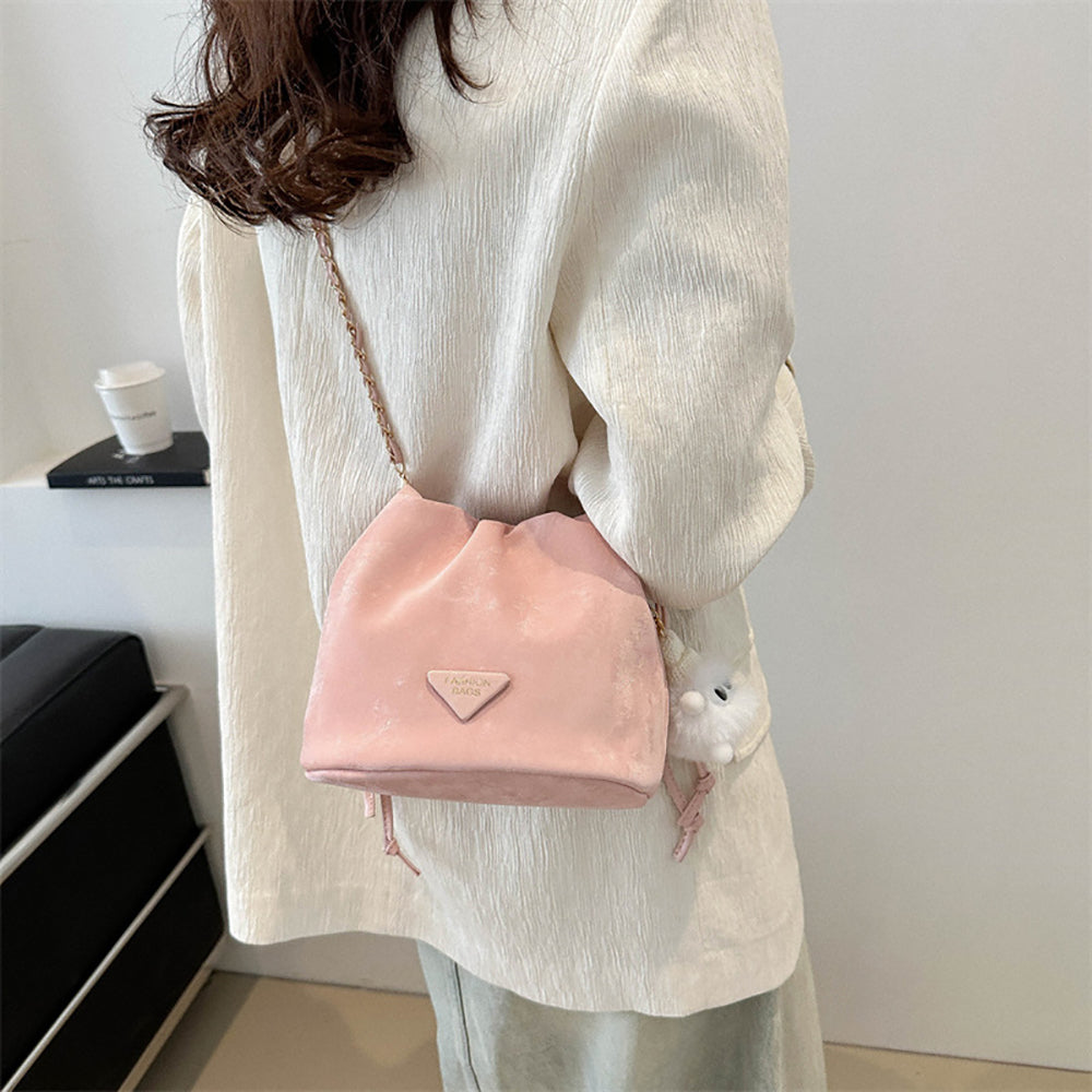 Structured Handheld Bag with Applique