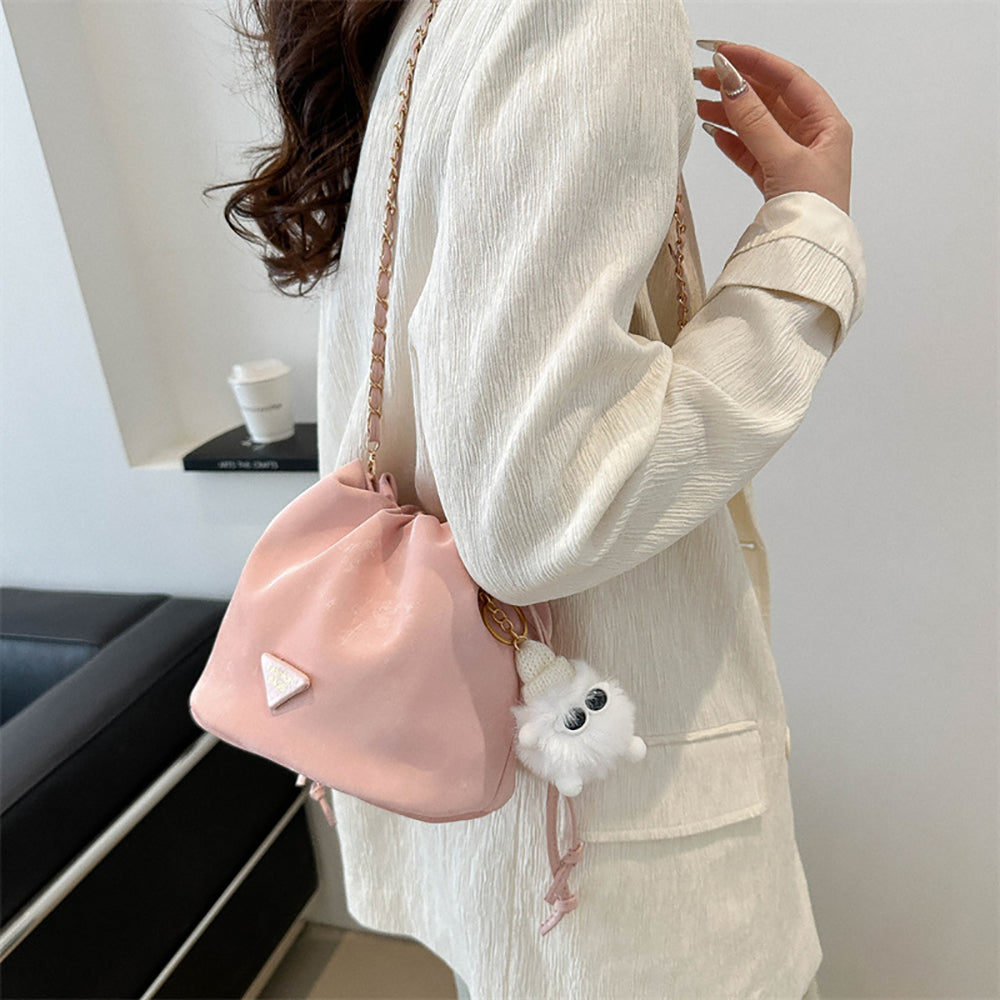 Structured Handheld Bag with Applique