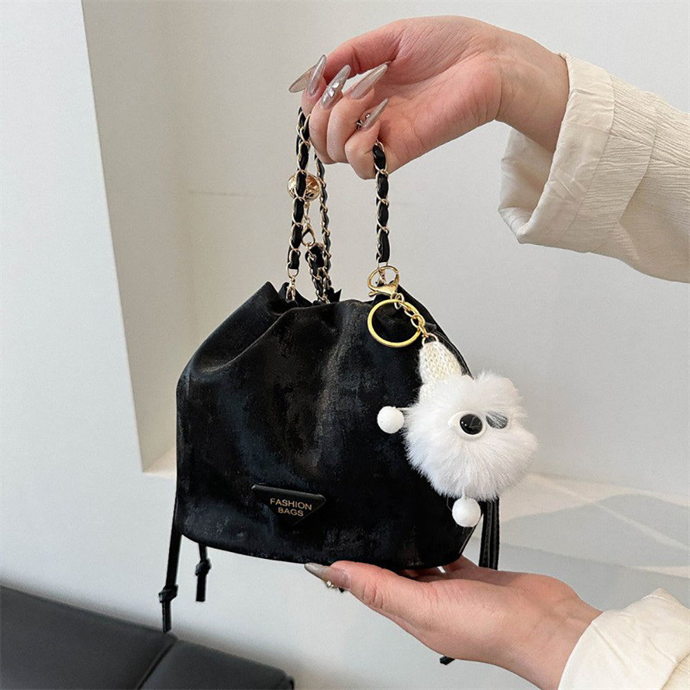 Structured Handheld Bag with Applique