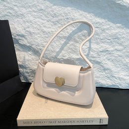 Black Solid One Handle Tote Bag