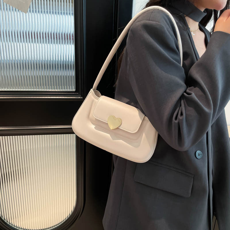 Black Solid One Handle Tote Bag