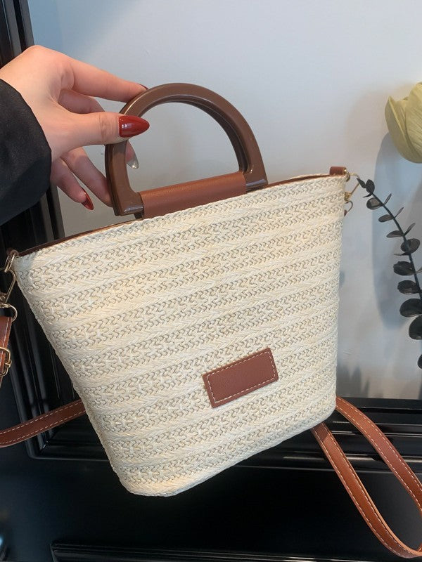 Black Textured One Handle Hobo Bag