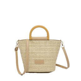 Black Textured One Handle Hobo Bag