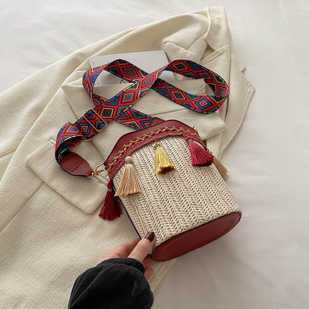 Bucket Sling Bag with Applique