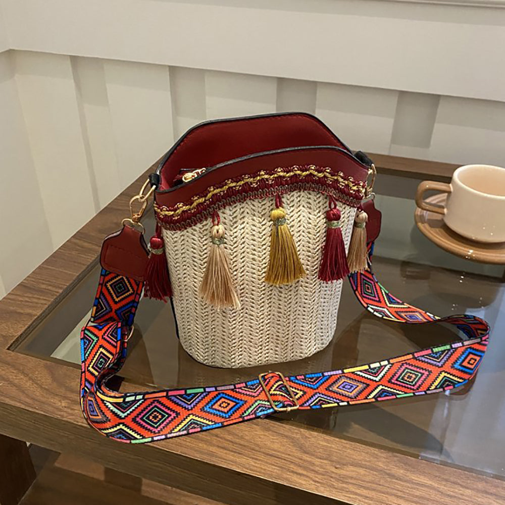 Bucket Sling Bag with Applique