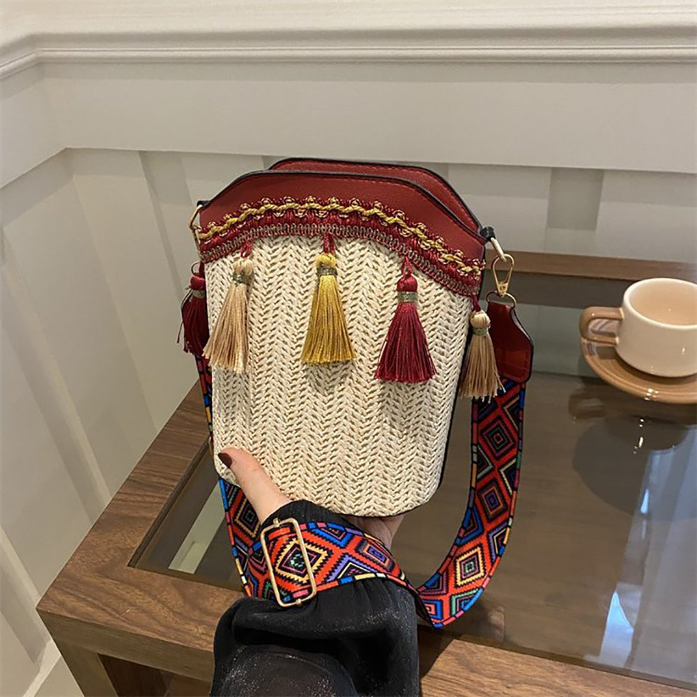 Bucket Sling Bag with Applique
