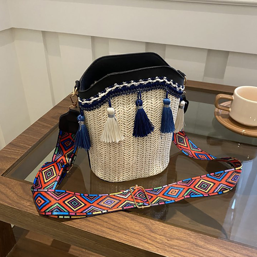 Bucket Sling Bag with Applique