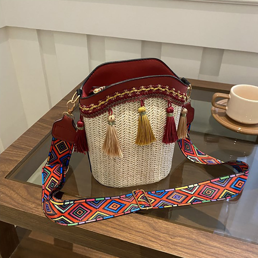 Bucket Sling Bag with Applique