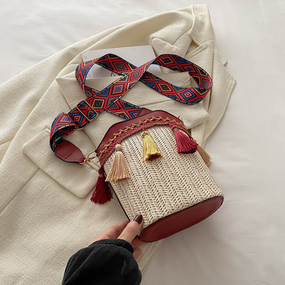 Bucket Sling Bag with Applique