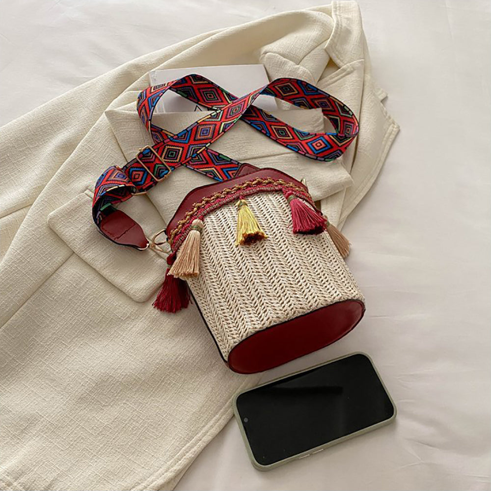 Bucket Sling Bag with Applique