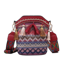 Printed PU Bucket Handheld Bag