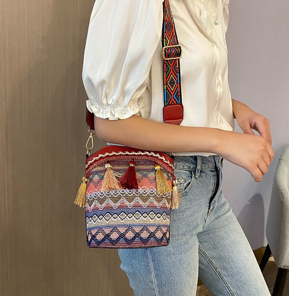 Printed PU Bucket Handheld Bag