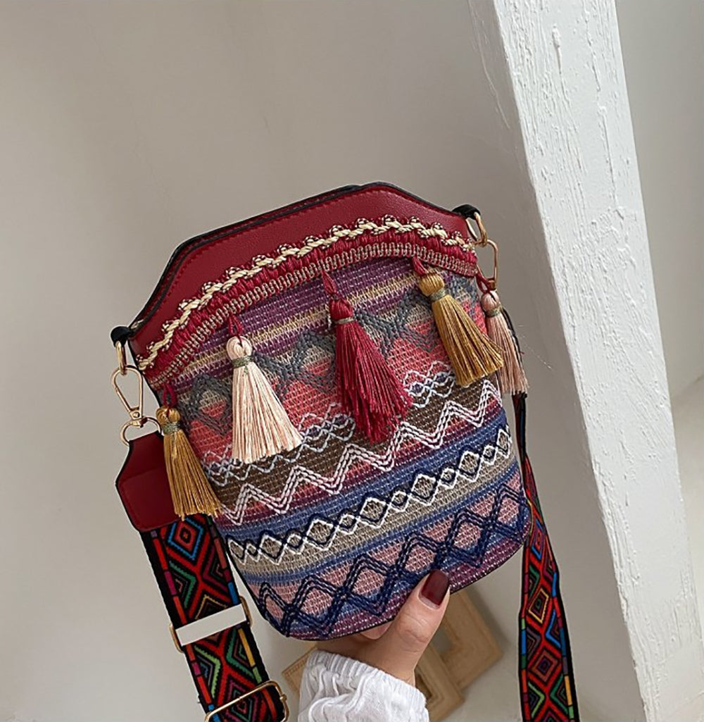 Printed PU Bucket Handheld Bag