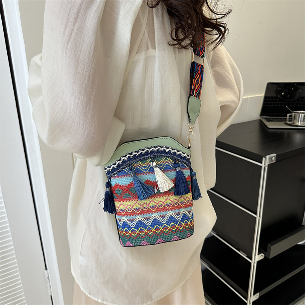 Printed PU Bucket Handheld Bag