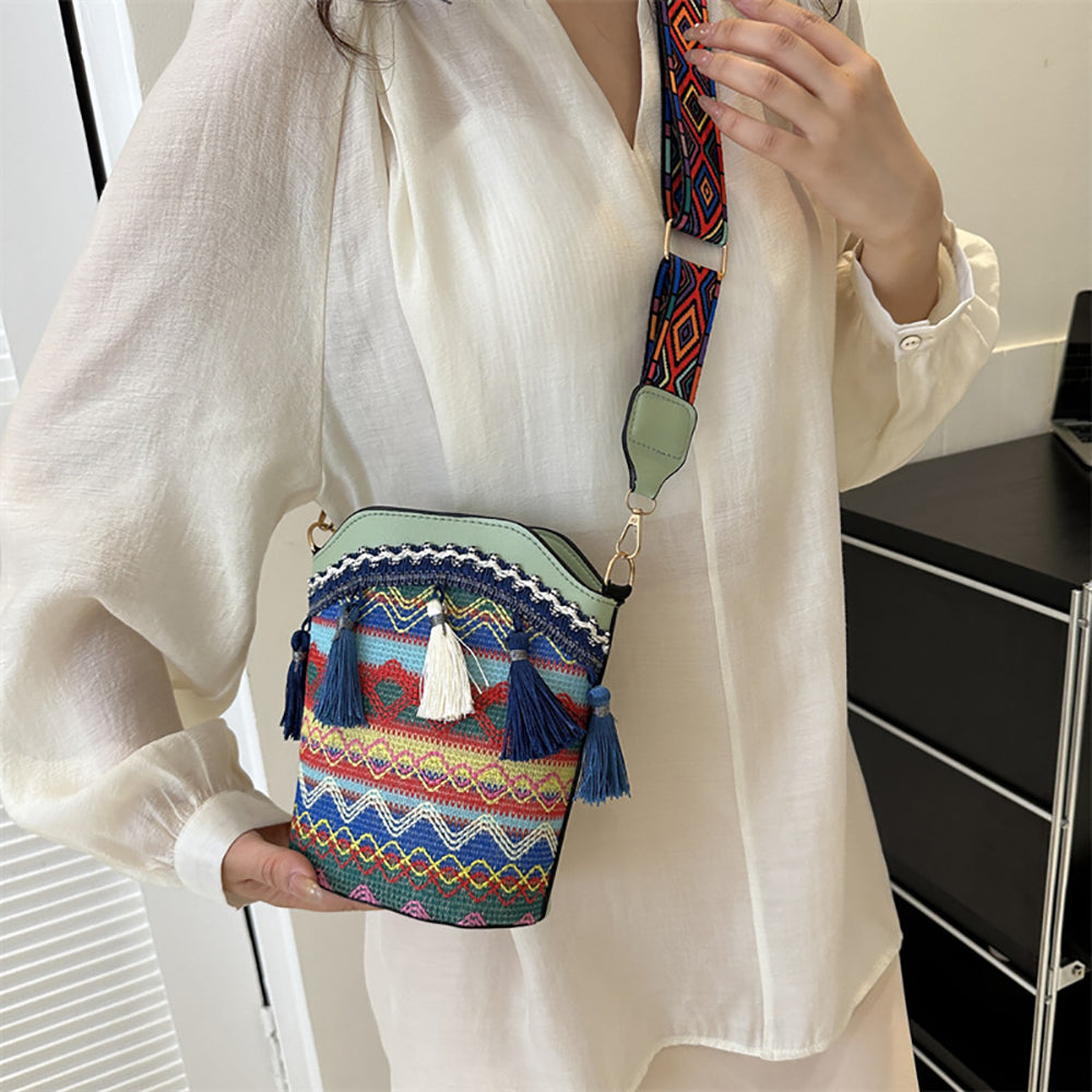 Printed PU Bucket Handheld Bag