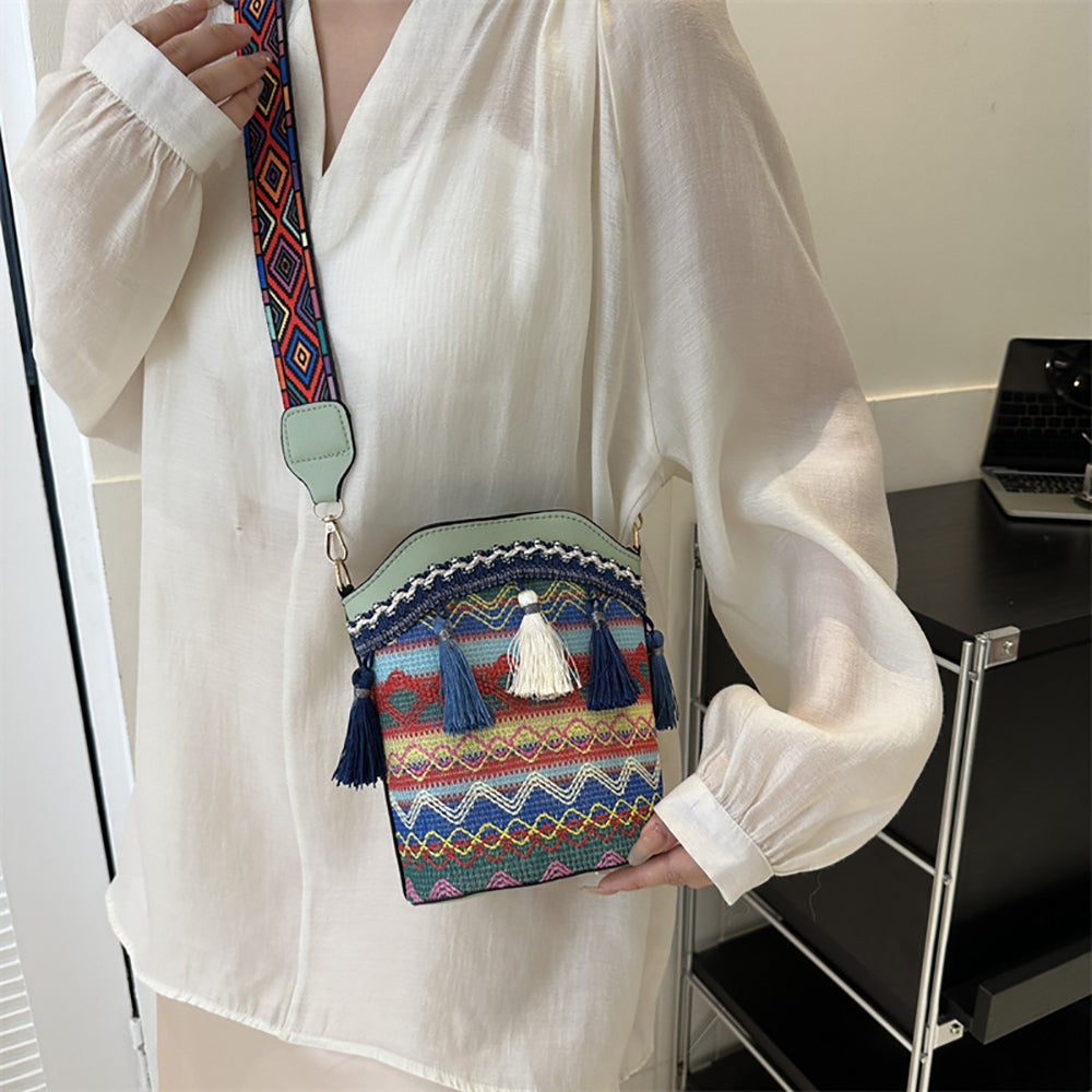 Printed PU Bucket Handheld Bag