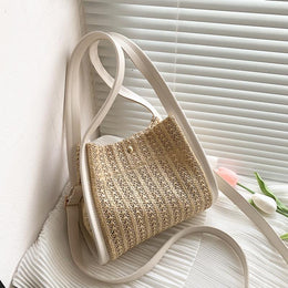 Black Textured One Handle Handheld Bag