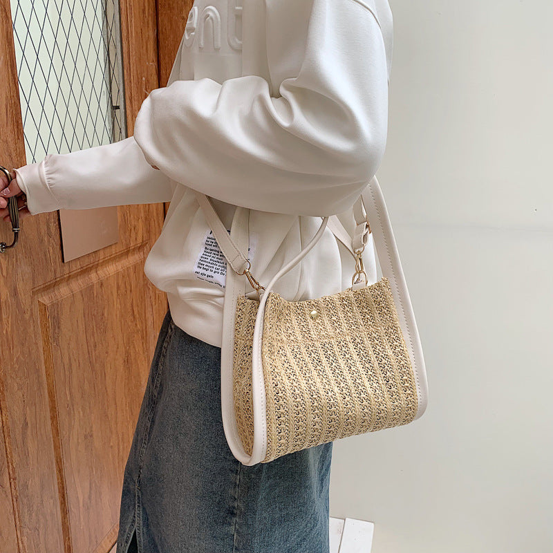 Black Textured One Handle Handheld Bag