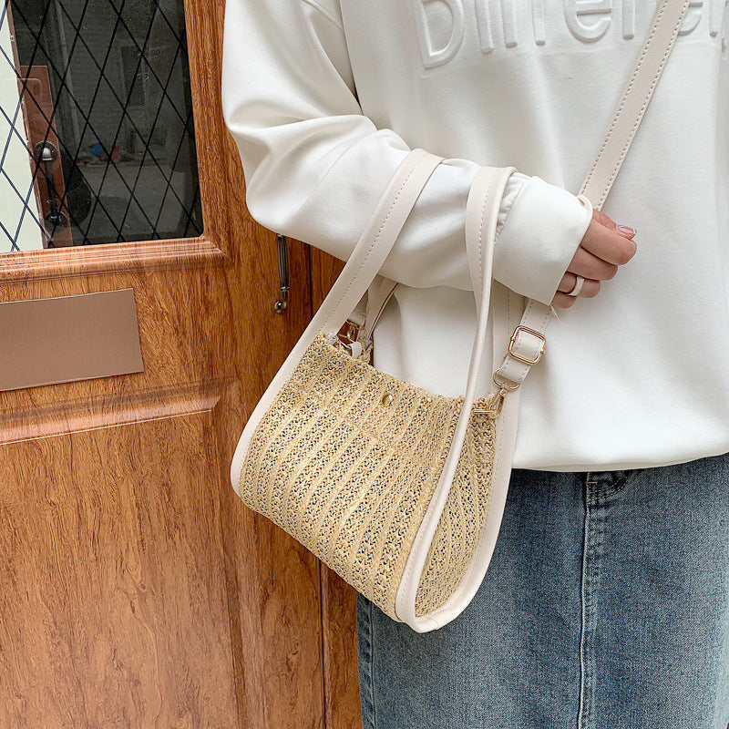 Black Textured One Handle Handheld Bag
