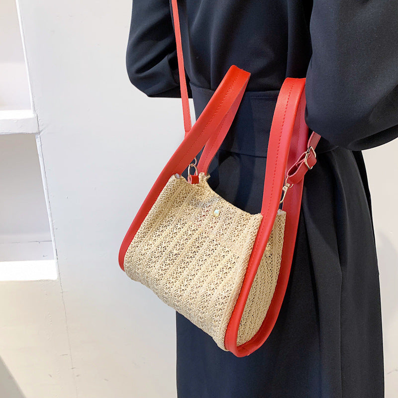 Black Textured One Handle Handheld Bag