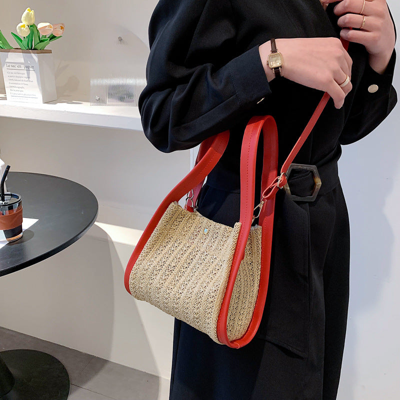 Black Textured One Handle Handheld Bag