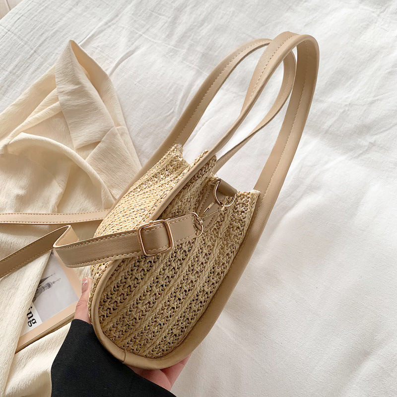 Black Textured One Handle Handheld Bag