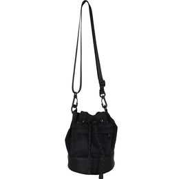 Black Solid One Handle Sling Bag