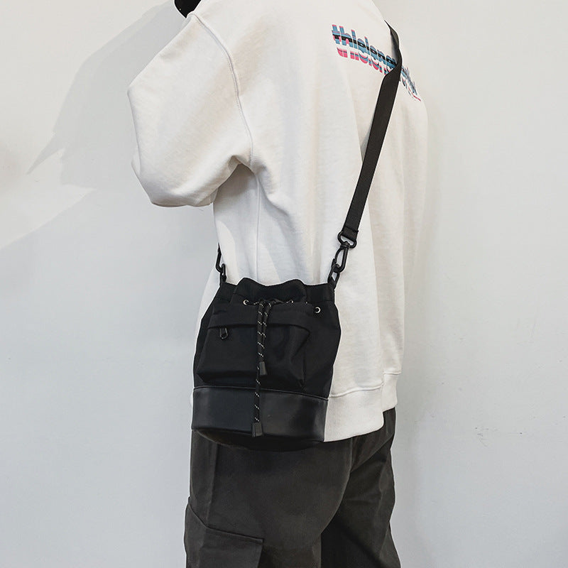 Black Solid One Handle Sling Bag