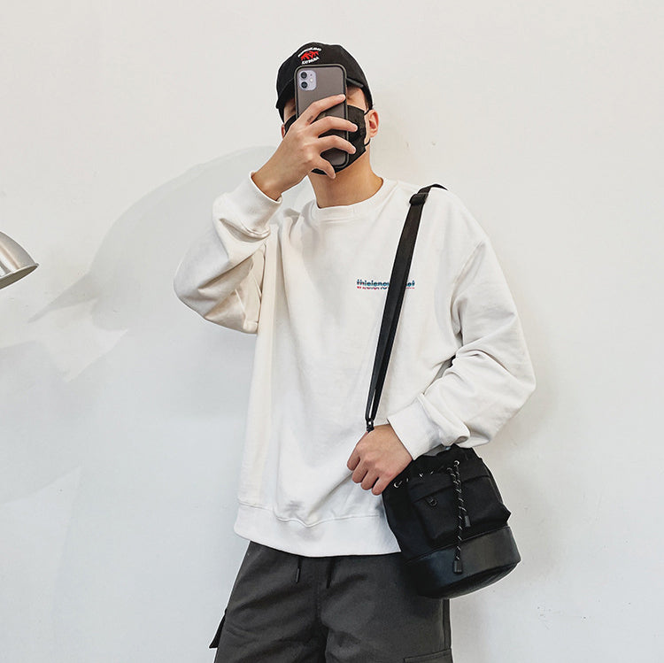 Black Solid One Handle Sling Bag